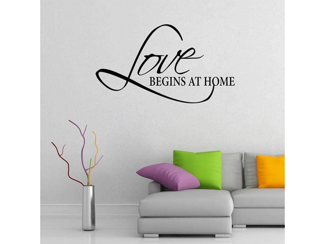 Adesivos O Amor Começa Em Casa Murais Pvc Decoração De Salão 75,4 Cm * 43,1 Cm
