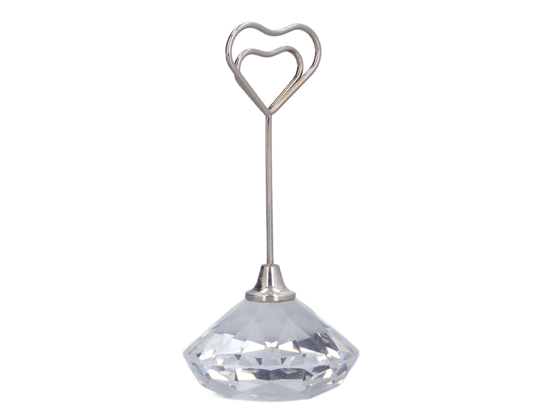 Portavasos De Mesa Corazón De Metal Premium Estable Duradero 9cm Para Tarjetas Nombre Y Notas