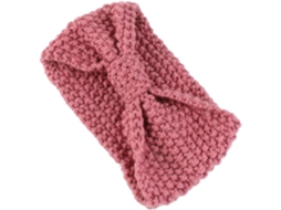 Conjunto de 2 faixas de cabelo Tricô para mulheres, faixa elástica branca e rosa.