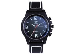 Reloj De Pulsera Para Hombre De Cuarzo Con Correa De Silicona Dial Redondo Deportivo