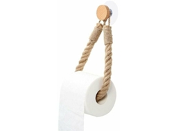 Porta-Papel Higiênico Autoadesivo Suporte em Corda de Cânhamo Retro para Banheiro e Cozinha Marrom NEVEANCE