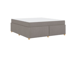 Conjunto 1 Cama Moderna Vidaxl Castanho-acinzentado Tecido (180 X 200 Cm)