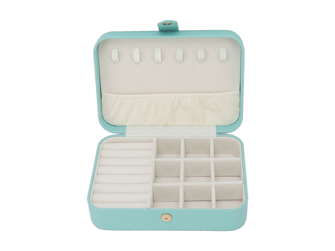 Estojo de joias para viagem pequeno portátil organizador display armazenamento box para anéis brincos S/MARCA