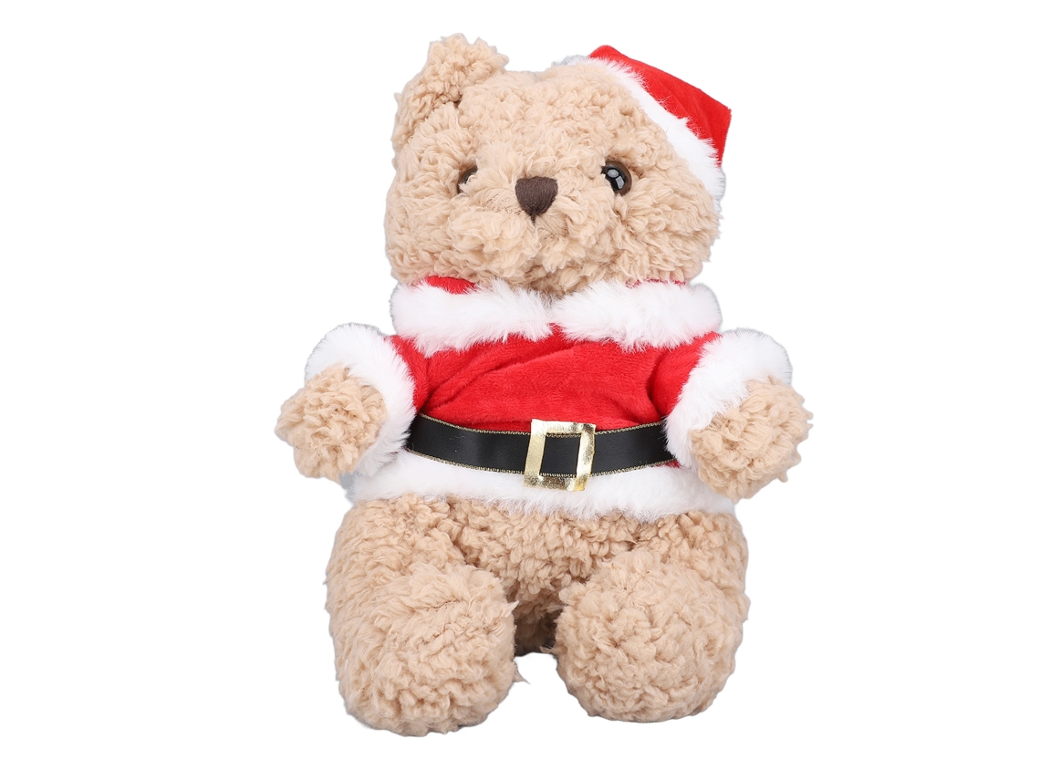 Urso De Pelúcia De Natal Com Chapéu De Papai Noel