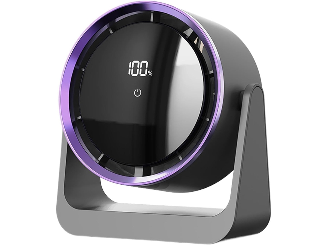 Ventilador Portátil Dobrável Com Tela Led, 100 Níveis De Ajuste,