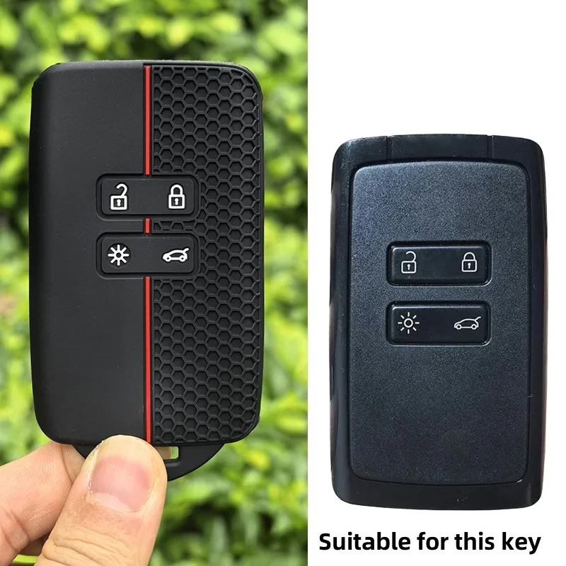Capa de Silicone AQUAFORGE, chave de carro, Renault, Arkana, Megane, branca