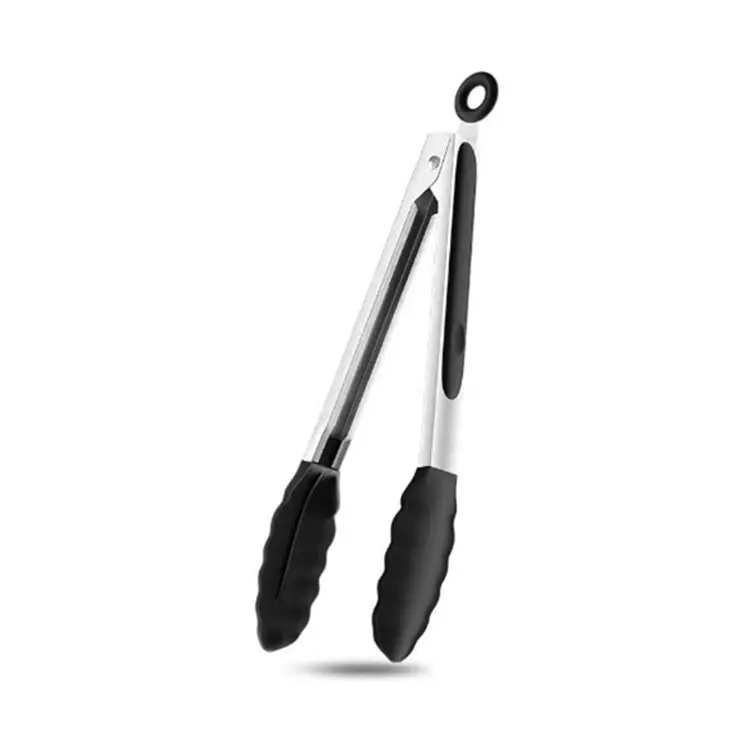 Lurelia Pinça Culinária Inox Silicone Preto Churrasco