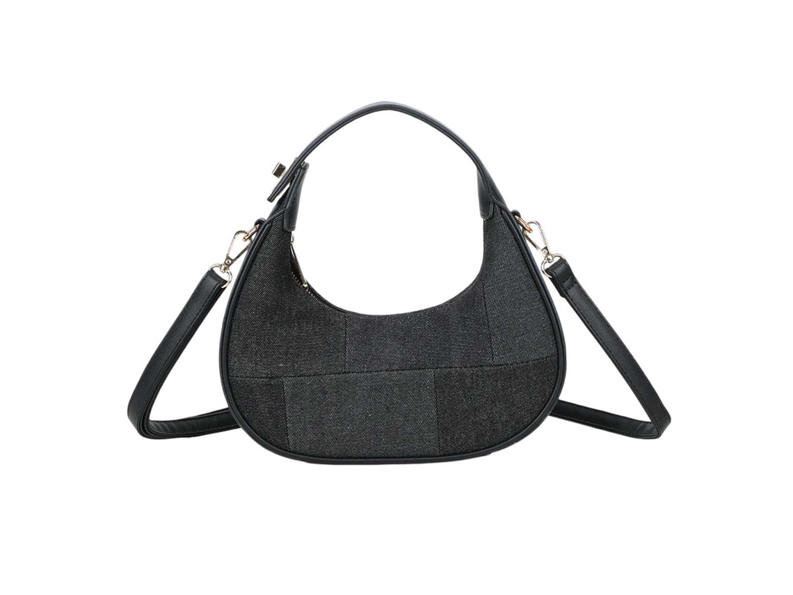 Bolsa de Mão Hobo para Mulher em Patchwork Denim com Alça GALLANTRY