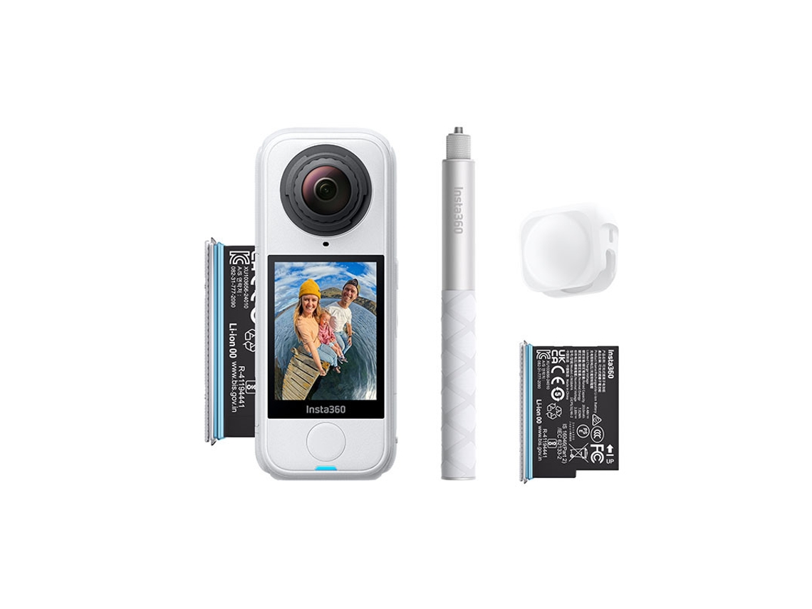 Kit Inicial da Câmera Aérea INSTA360 360 X4 Branco Ártico