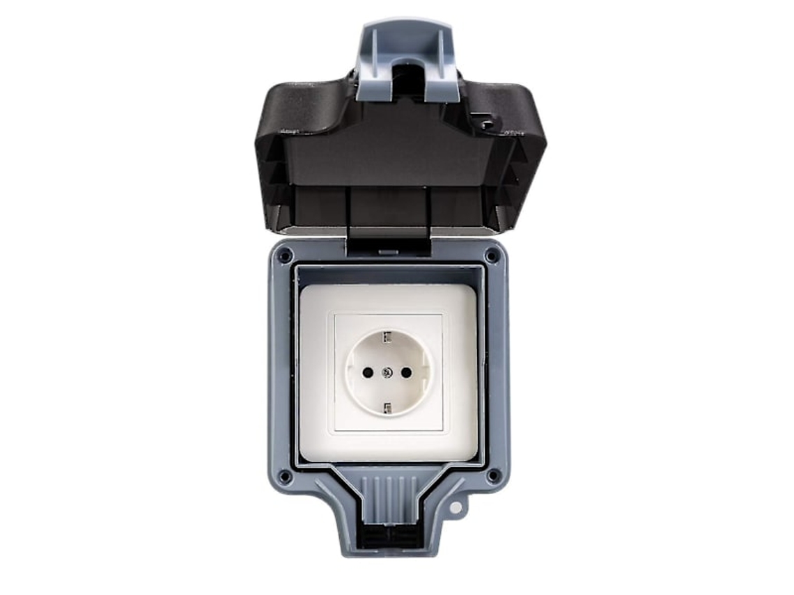 Interruptor Externo À Prova D'água, Tomada de Parede, Interruptor com Interruptor Ip66, para Aplicações Comerciais e de Jardim BRILVIBERA