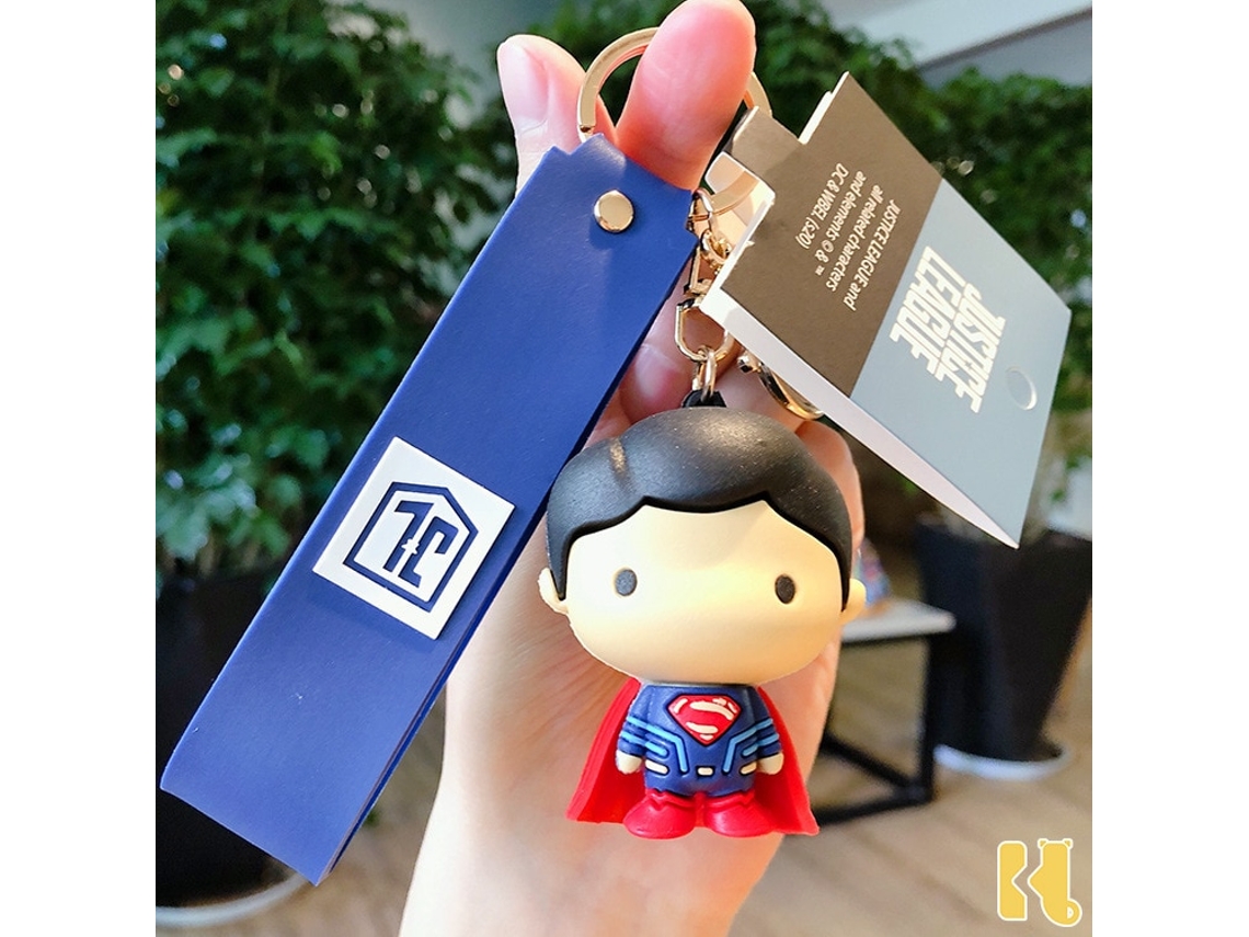 Figura GAATPOT Genuine Dc Anime Figures Justice League Superman Batmaner Wonder Woman Keychain Key Ring Pendant For Children Toy Birthday Gift