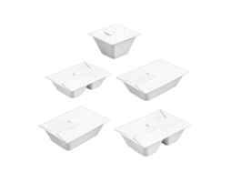 Lancheira Saudável Para Frutas E Saladas, Recipiente Portátil Branco Leve Para Armazenamento De Alimentos Aquaforge
