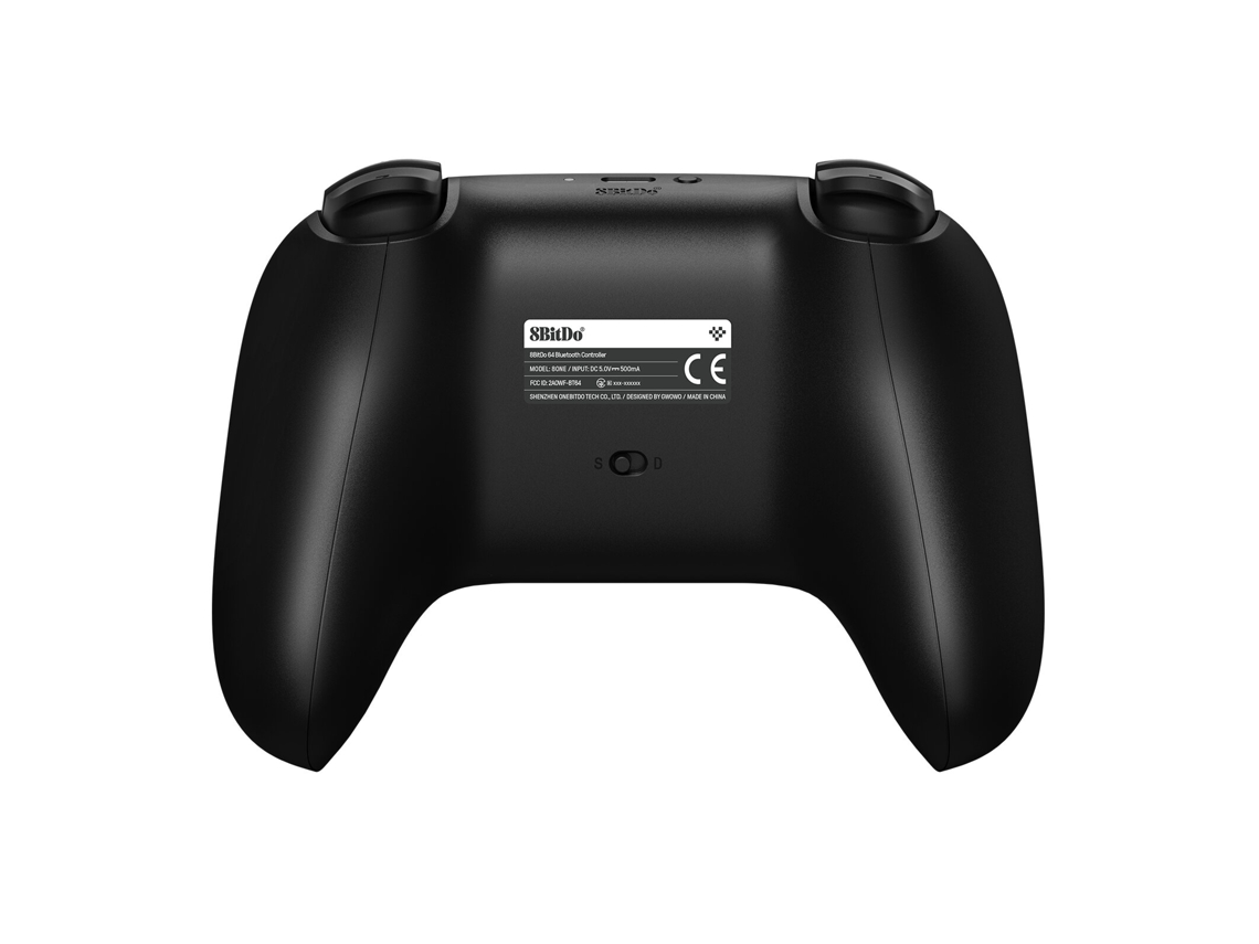 Comando De Jogos Bitdo N64 De Modo Duplo, Preto, Para Windows, Android E Pc, Com Joystick De Efeito Hall, Vibração E Função Turbo.