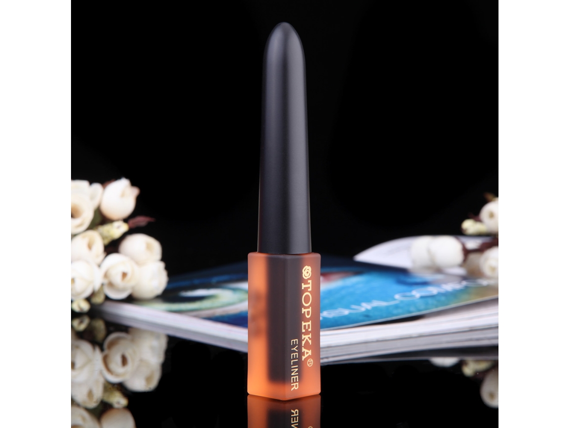 Lápiz De Eyeliner Líquido Impermeable Topeka Para Maquillaje De Ojos, Suave Y Fácil De Usar, Secado Rápido Y Desmaquillaje Fácil