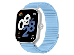 Bracelete Para Redmi Watch 6 / 5 / 4 - Nylon Trançado - Fecho De Velcro Azul Ilha