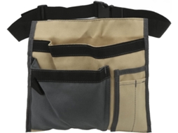 Bolsa organizadora de cintura em lona para ferramentas, com 6 compartimentos para armazenamento.