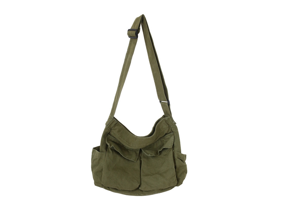 Bolsa de Lona AQUAFORGE mensageiro grande, unissex, minimalista, deslocamentos diários