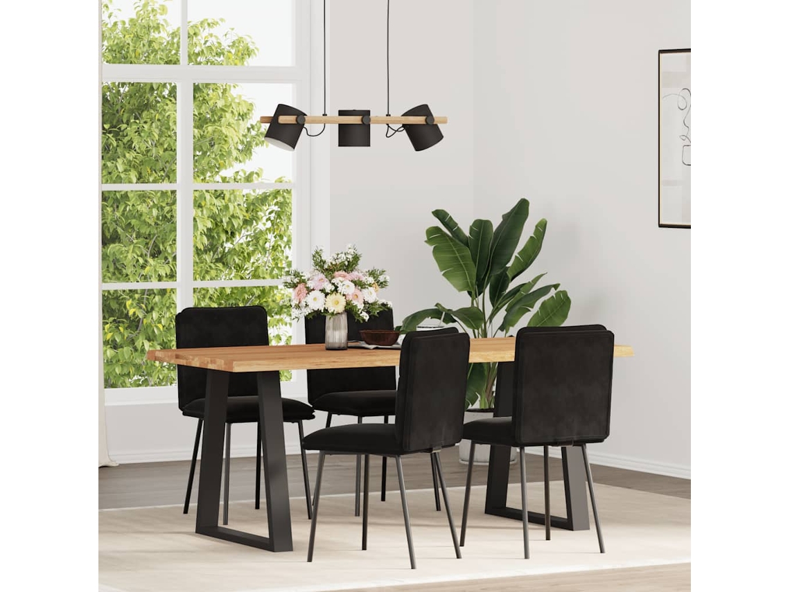 Vidaxl Cadeiras De Jantar 4 Pcs Veludo Preto