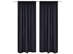 Cortinas Pretas Blackout 2 Peças 135 X 245 Cm