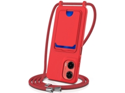 Lurelia Capa Traseira Silicone Líquido Com Cordão 160 Cm Para Motorola Moto G35 5g