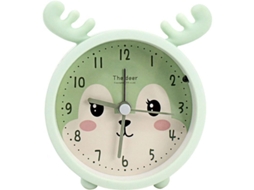 2026-reloj Despertador Para Niños Animalito Lindo Silencioso Con Luz Nocturna Silicona Ciervo Azul
