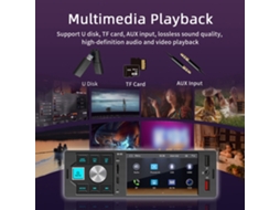 Mp5 Player Automóvel Portátil 4.1'' Bt Sem Fio Rádio Áudio Vídeo