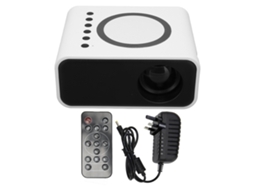 Aetheria projetor Portátil Mini Full Hd 1080p Led para Casa e Exterior com Conexão Sem Fio Branco Plug Uk