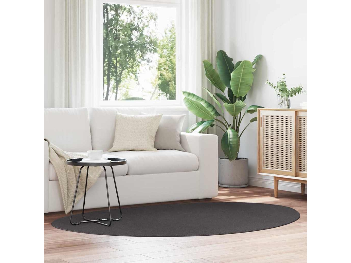 Vidaxl Tapete Huarte Antracite 140 X 200 Cm Poliéster