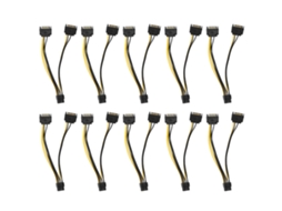10pcs Cabo Sata Dual 15pin Para Placa Gráfica 6+2pin 8pin Extensão De Alimentação Para Notebook Desktop