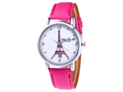 Reloj De Cuarzo Elegante Y Casual Para Hombres Regalo (rojo Rosa)