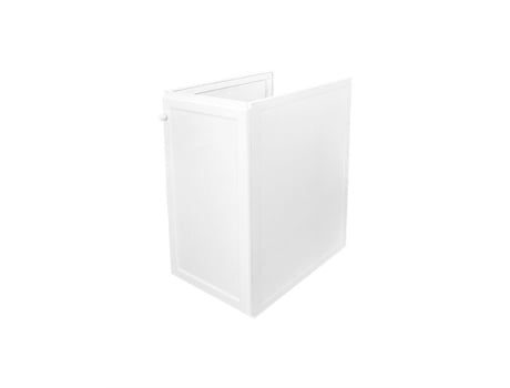 Móvel De Pia De Alumínio Laqueado Branco À Direita Gibalto