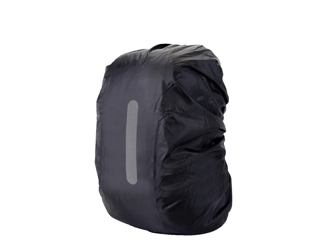 Capa De Chuva Para Mochila Impermeável, Recurso De Segurança Refletivo, Design Leve, Preto L 55-65l
