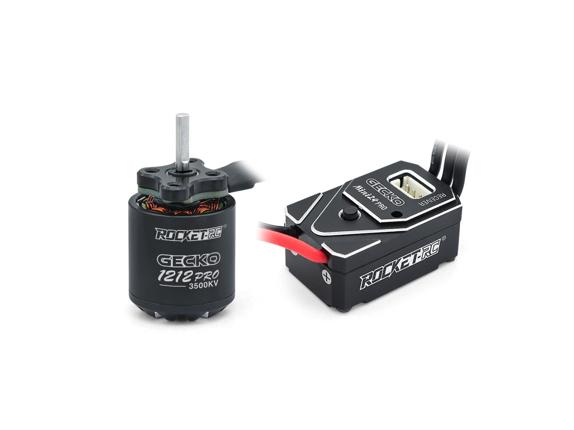 Mini 24 Pro Esc + Motor 1212 Pro Surpass Hobby Gecko Mini 24 Esc Sem Escova + Combo de Motor Sem Escova 1212 para Peças de Carros Rc 1/24 MDUG