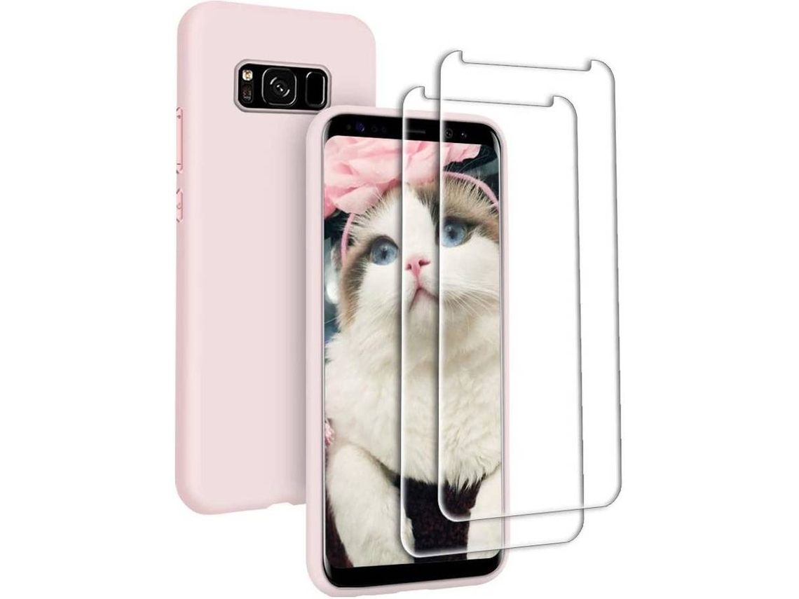 Capa + Película Samsung Galaxy S8 HONGWE. Rosa