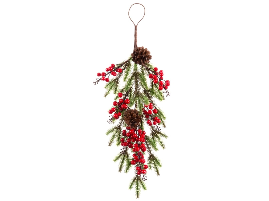 Aviso de Porta Natal Vermelho Multicolor Plástico Foam 60 cm