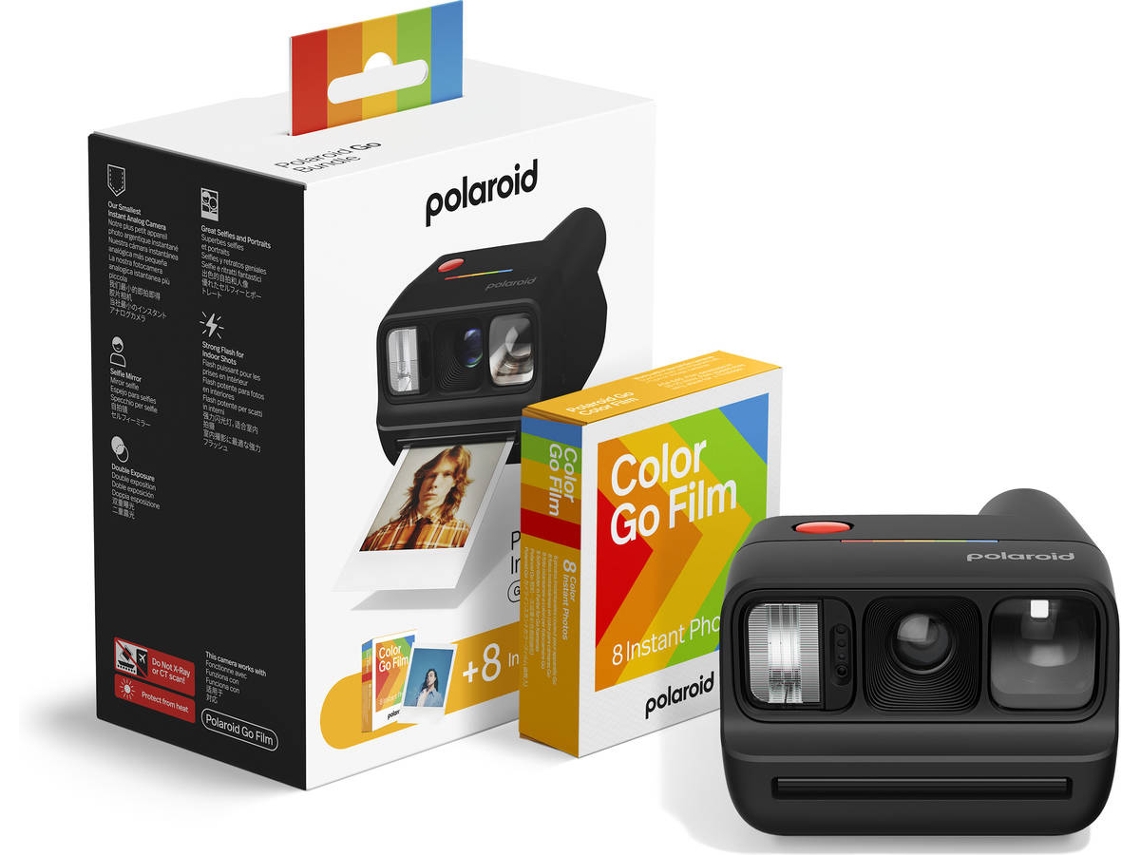 Máquina Fotográfica Instantânea com Recargas POLAROID Go Gen3 (Preto)