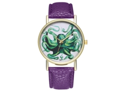 Relógio de pulso Zhoulianfa Fashion Style Quartz com pulseira de couro PU (roxo) Unissex