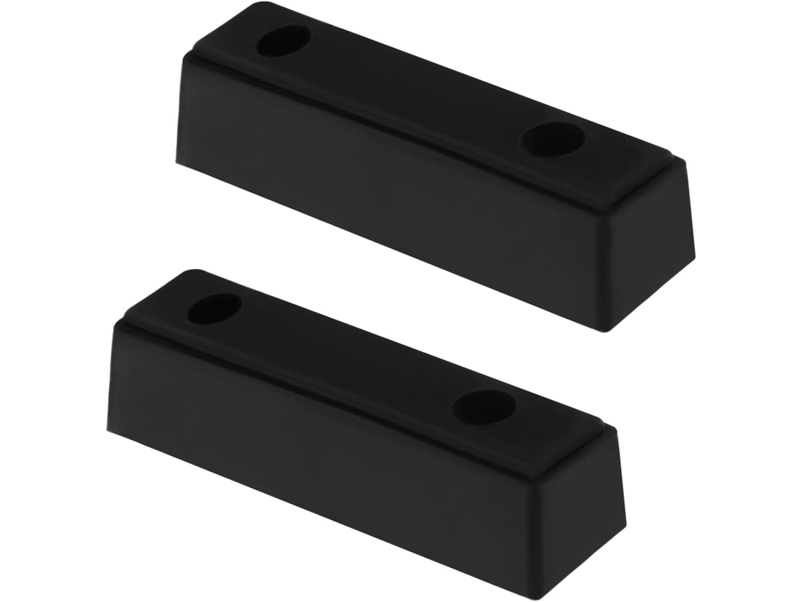Conjunto de 2 para-choques de borracha anticolisão para reboques, autocaravanas e portas de aço reforçado, 210 x 50 x 50 mm, preto.