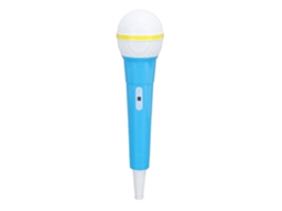 Fake Microphone Safe Odorless Simulation Microphone Prop Pretend Mic Toy For Children Performance Blue LAXISCREED