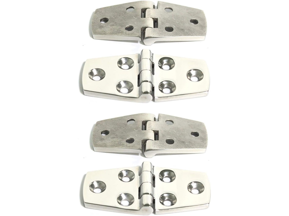 Dobradiças De Porta Em Aço Inoxidável 316 Marítimo Durável, 38 * 102mm, Pacote Com 4 Unidades