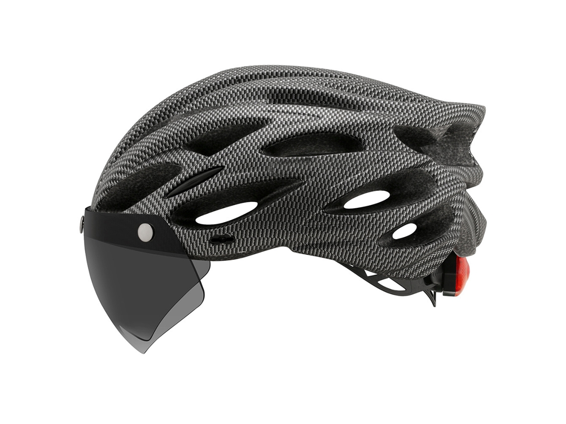 Capacete de ciclismo com chapéu e luz para estradas e montanhas S/MARCA