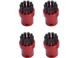 4 pincéis redondos de limpeza de reposição para Karcher Sc1 a Sc7, vermelho