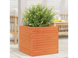 Vidaxl Vaso/floreira De Jardim 50x50x46 Cm Pinho Maciço Castanho-mel