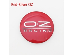 4pcs Capa Central De Roda Logo Oz Racing 56mm 60mm 65mm 68mm Emblema De Carro Acessório Tapa Negra De 68 Mm Red-silver Oz