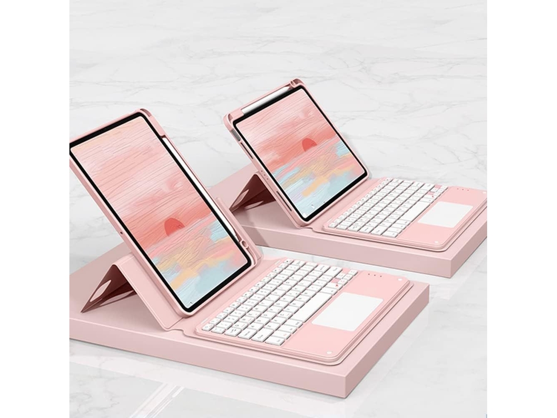 Lurelia Capa Com Teclado Bluetooth Para Ipad 9.7 2018/2017 Com Design Giratório Magnético