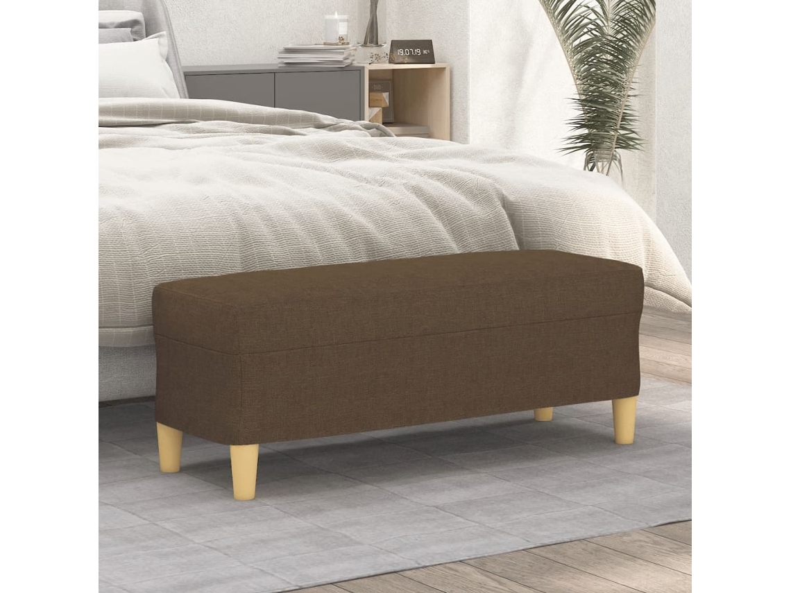 Vidaxl Banco 100x35x41 Cm Tecido Castanho