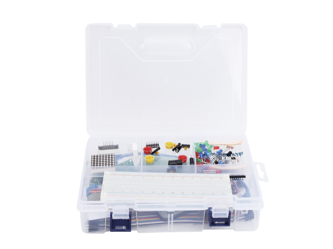 Kit básico iniciante com placa de desenvolvimento e componentes eletrônicos para R3 | S/MARCA