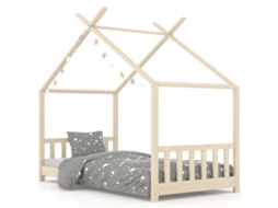 Estrutura de Cama para Crianças 70x140 cm Pinho Maciço MAISON EXCLUSIVE