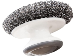 Escova De Limpeza Cozinha Didiseaon Com Esfera Aço E Cabo, Compacta E Leve, Ideal Para Panelas E Frigideiras