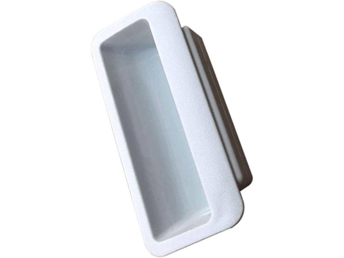 Puxador Embutido Ls102 Para Gaveta, Armário Ou Arquivo, Moderno E Simples, Em Plástico Preto, 1 Peça Cor Cinza, Tamanho